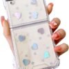 Compatible with Galaxy Flip 6 Case Women Girls Flexible TPU Sequin Sparkle Glitter Shockproof Protective Phone Cover for Galaxy Z Flip 6 (Shell Colorful)