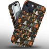 Compatible with for iPhone 15,Spooky Ghosts On Bookshelf Halloween Phone Case for iPhone 15,Scratch Resistant Hybrid 2-Layer Hard Shell Bright Phone Case