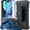 for iPhone 13 Case Protective Cover: iPhone 14 case Heavy Duty Military Grade Hard Protection Shock Proof Grip | Durable Dual-Layer Design iPhone 13-14 Phone Case with Built-in Kickstand Blue