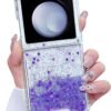 Compatible with Galaxy Flip 6 Case Women Girls Flexible TPU Sequin Sparkle Glitter Shockproof Protective Phone Cover for Galaxy Z Flip 6 (Shell Colorful)