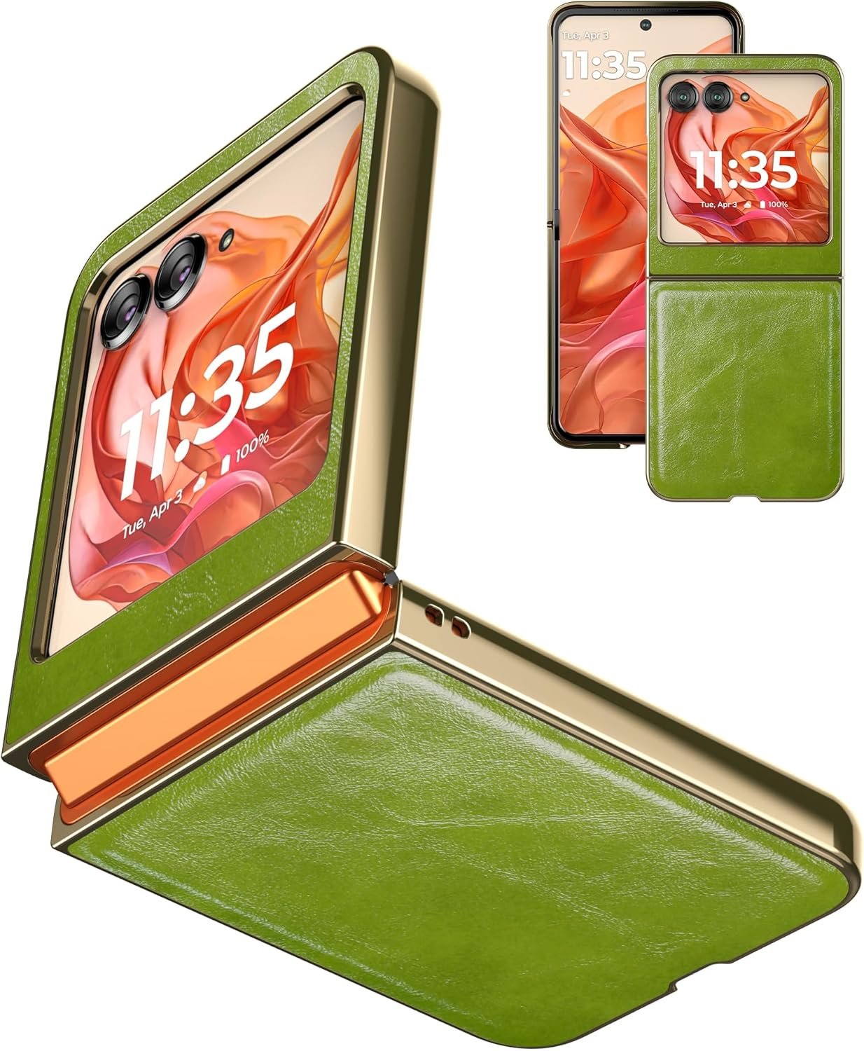 for 2024 5G PU Leather Folio Case Ultra Slim Lightweight,PU Leather+PC Hard Shell,Stylish Phone Case, Support Wireless Charging Case for  2024