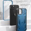 for iPhone 13 Case Protective Cover: iPhone 14 case Heavy Duty Military Grade Hard Protection Shock Proof Grip | Durable Dual-Layer Design iPhone 13-14 Phone Case with Built-in Kickstand Blue