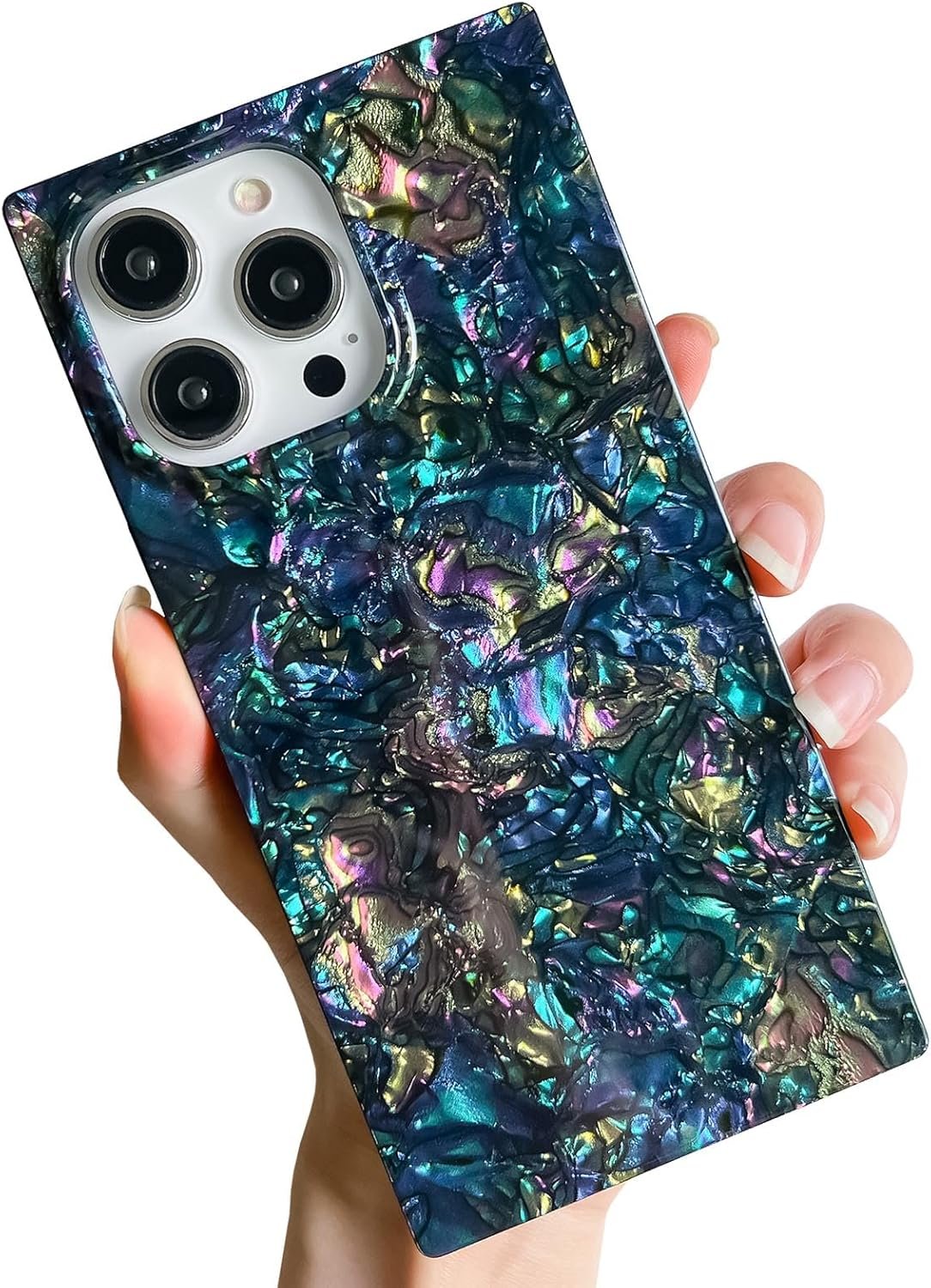 Pearl Pattern Compatible with iPhone 11 Rectangle Edge Case, Slim Soft TPU Silicone Protective Bumper Cases Cover(Pink Pearl,11)