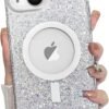 for iPhone 14 Pro Max Case, Sparkly Glitter Bling Back, Magnetic Support for Shockproof Case, Crystal and Clear High-Duty Protection for iPhone 14 Pro Max Case -Glitter Crystal