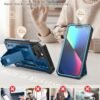 for iPhone 13 Case Protective Cover: iPhone 14 case Heavy Duty Military Grade Hard Protection Shock Proof Grip | Durable Dual-Layer Design iPhone 13-14 Phone Case with Built-in Kickstand Blue