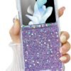 Compatible with Galaxy Flip 6 Case Women Girls Flexible TPU Sequin Sparkle Glitter Shockproof Protective Phone Cover for Galaxy Z Flip 6 (Shell Colorful)