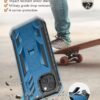 for iPhone 13 Case Protective Cover: iPhone 14 case Heavy Duty Military Grade Hard Protection Shock Proof Grip | Durable Dual-Layer Design iPhone 13-14 Phone Case with Built-in Kickstand Blue
