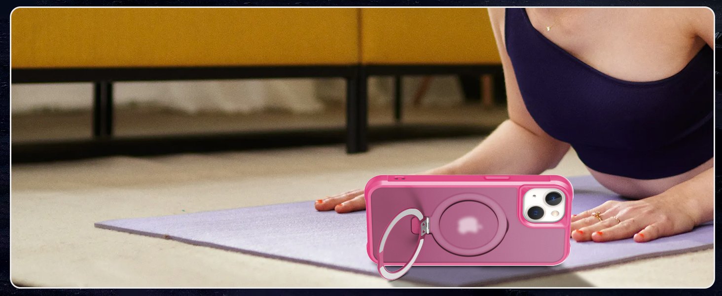 iPhone case with stand magsafe ring magnetic