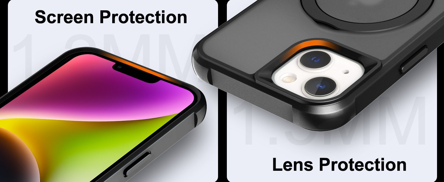 iPhone case with stand magsafe ring magnetic