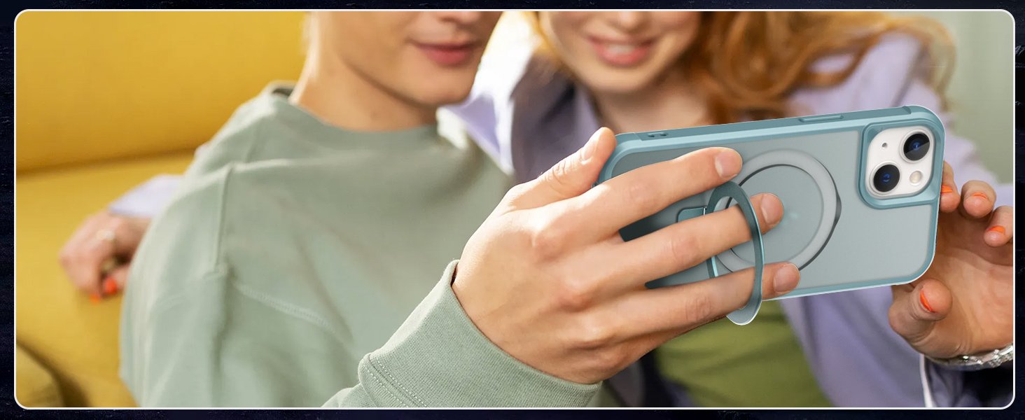 iPhone case with stand magsafe ring magnetic