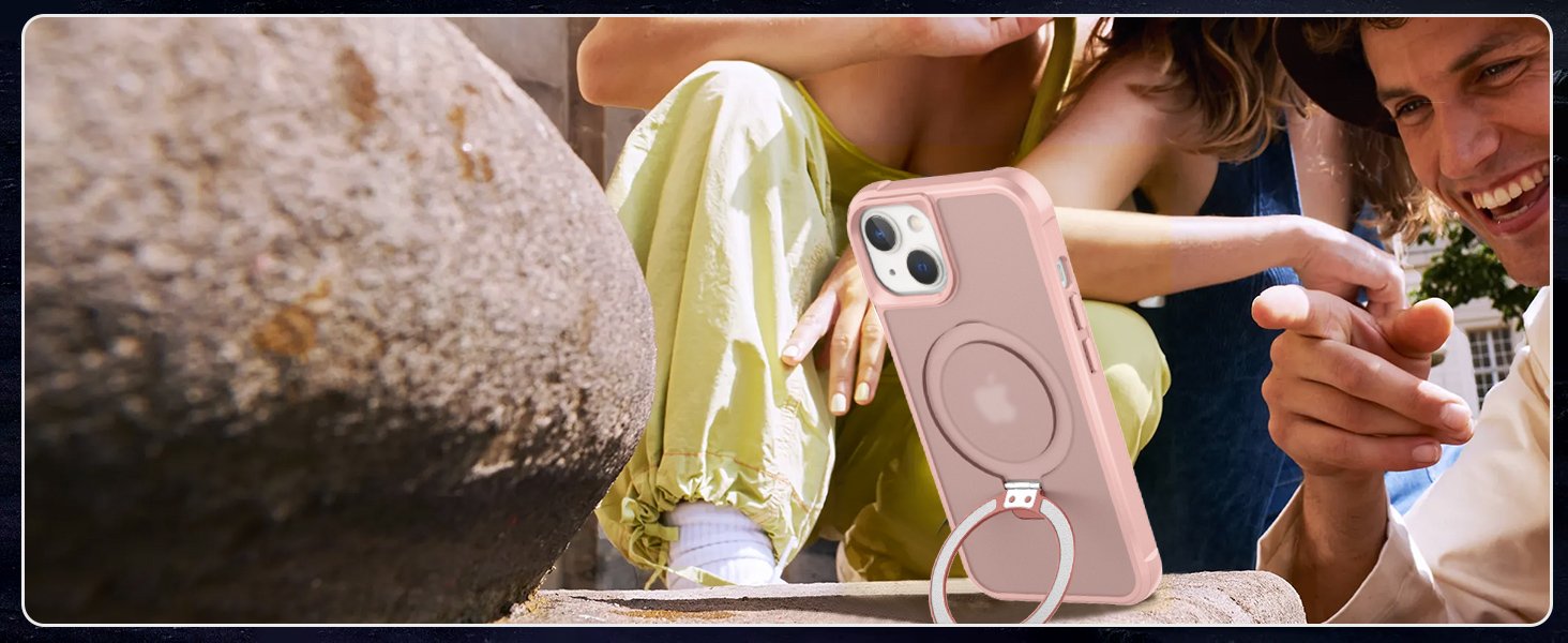 iPhone case with stand magsafe ring magnetic